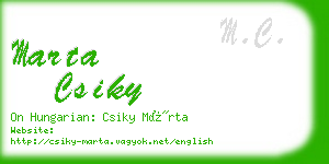 marta csiky business card